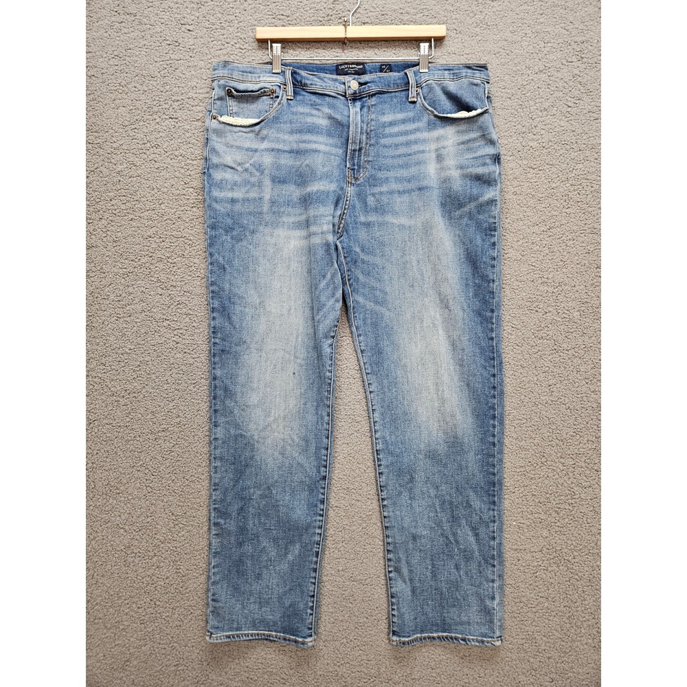 Lucky Brand 329 Classic Straight Jeans 40x32 Blue Medium Wash Denim Casual